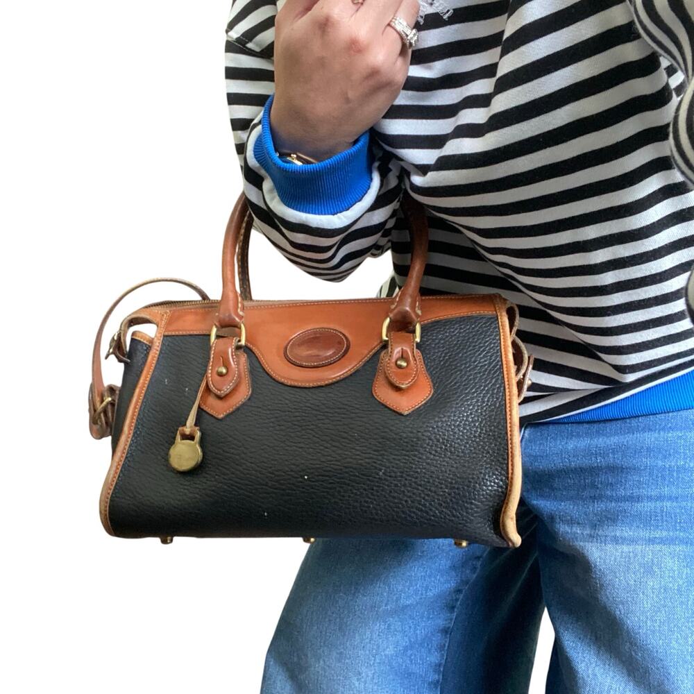 Dooney & Bourke Top Handle Black Leather Bag - Picture 6 of 8
